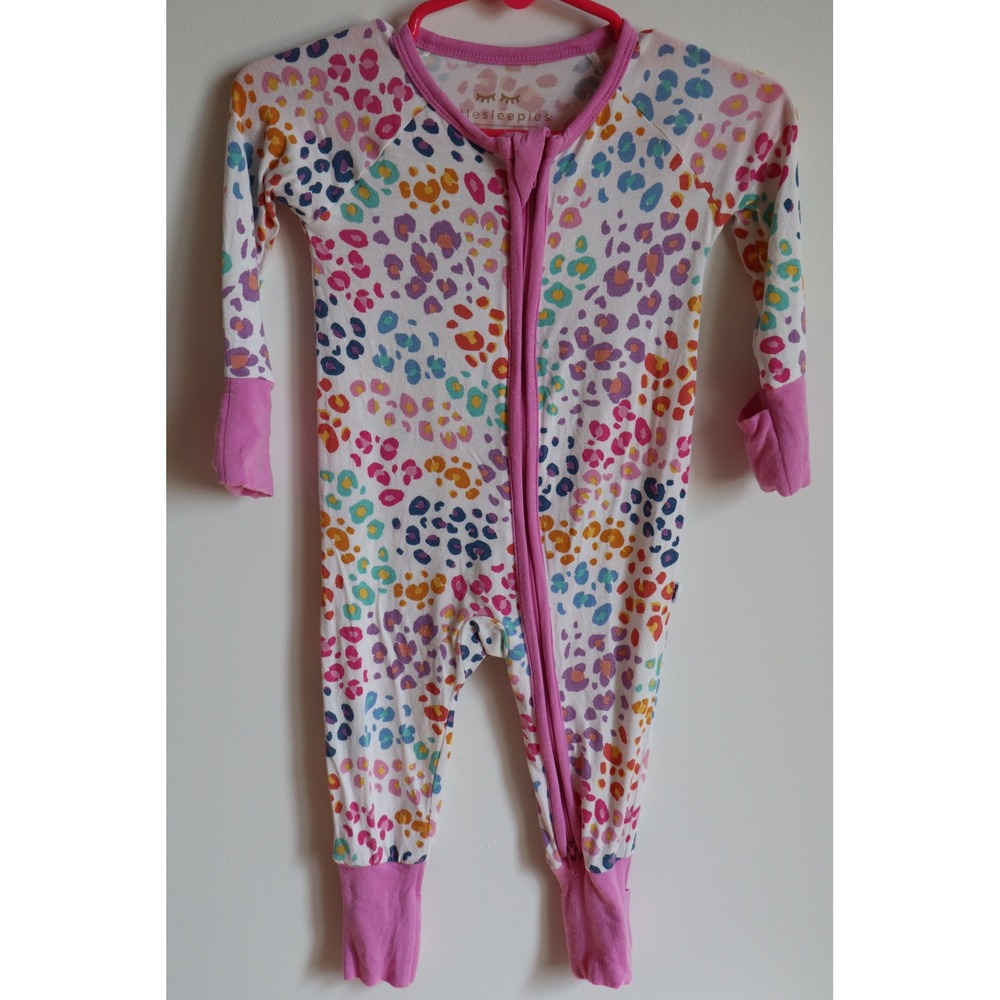 Little Sleepies Watercolor Leopard Zippy 0-3 Months
